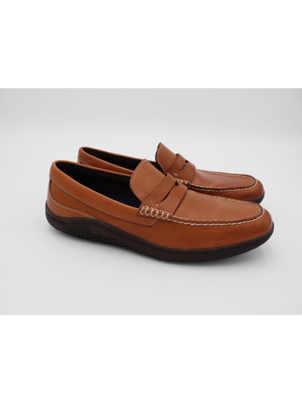 Cole Haan Penny Loafer Mens 10.5 Brown Leather Driving Moc Comfort Preppy Resort